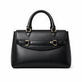 Ballora Women's Faux Leather Top Handle Satchel Black