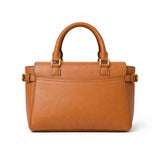 Ballora Women's Faux Leather Top Handle Satchel Tan