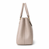 Ballora Women's Faux Leather Top Handle Satchel Beige