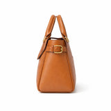 Ballora Women's Faux Leather Top Handle Satchel Tan