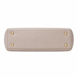 Ballora Women's Faux Leather Top Handle Satchel Beige